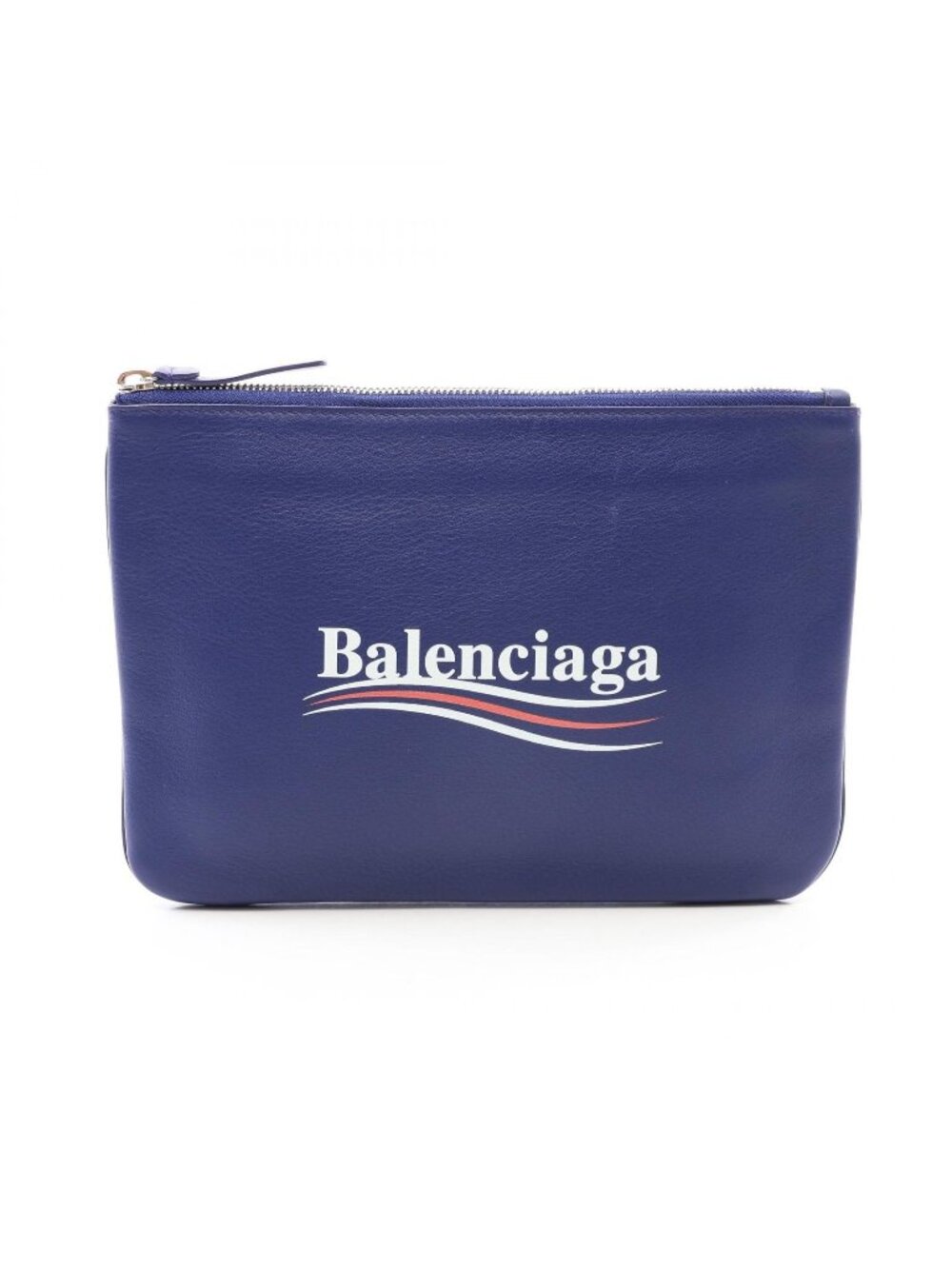 Balenciaga Clutch Everyday Pouch M Navy Red White Leather